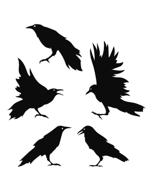 Scary Crow Silhouette Clip Art