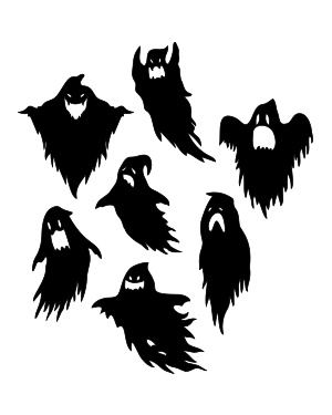 Scary Ghost Silhouette Clip Art