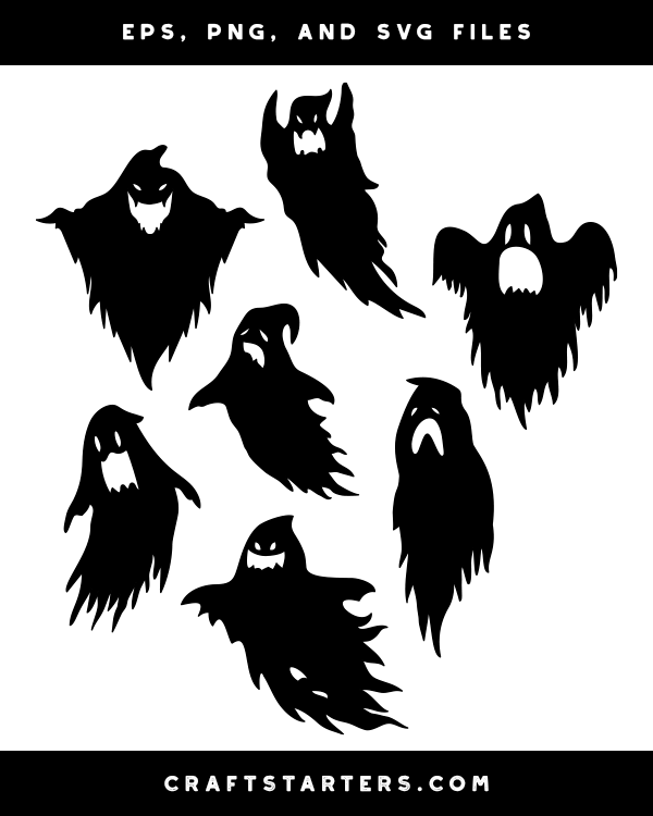 Scary Ghost Silhouette Clip Art