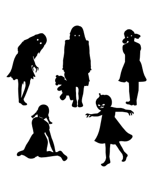 Scary Girl Silhouette Clip Art