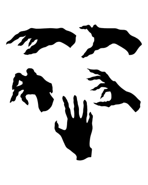 Scary Hand Silhouette Clip Art