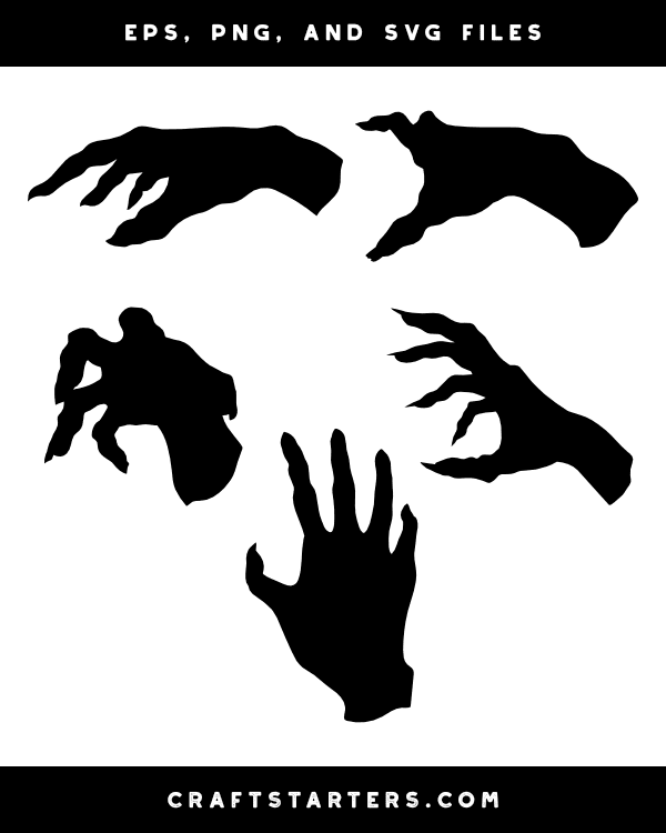 Scary Hand Silhouette Clip Art