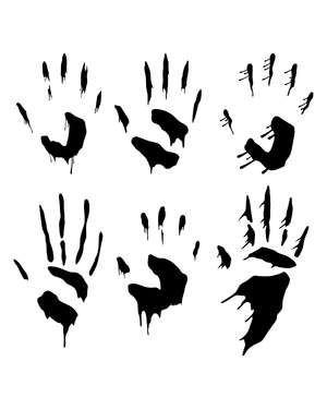 Scary Handprint Silhouette Clip Art