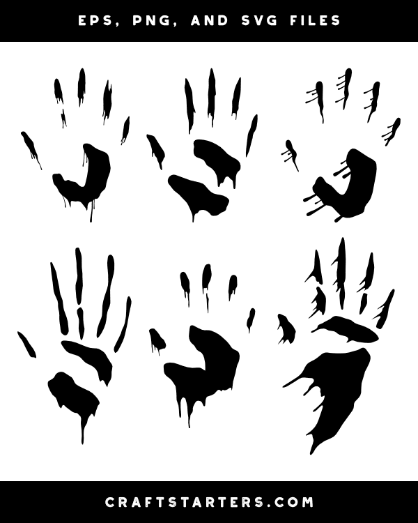 Scary Handprint Silhouette Clip Art