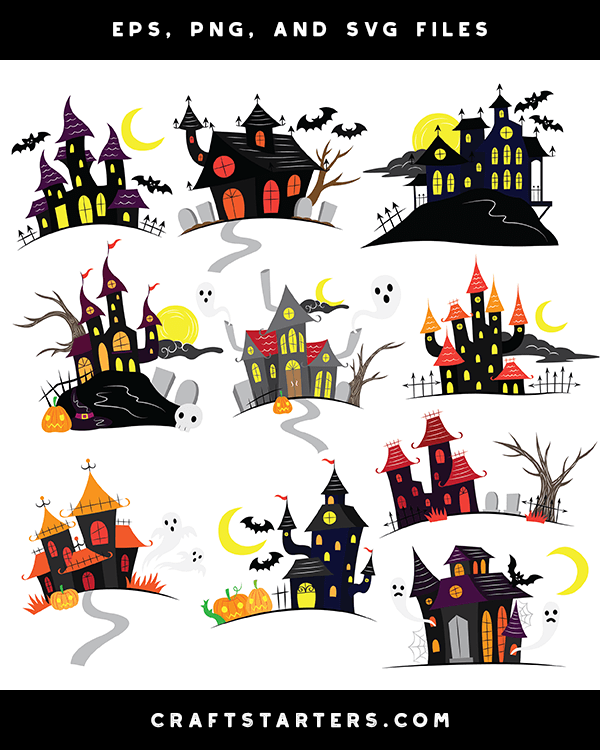 Scary Haunted House Clip Art