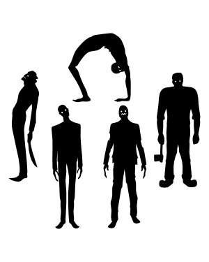 Scary Man Silhouette Clip Art