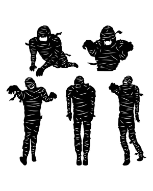 Scary Mummy Silhouette Clip Art