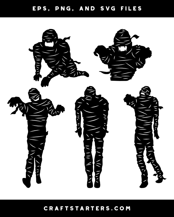 Scary Mummy Silhouette Clip Art