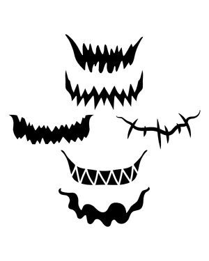 Scary Smile Silhouette Clip Art