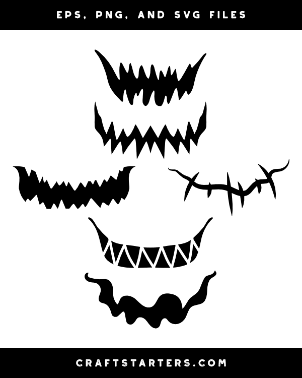 Scary Smile Silhouette Clip Art