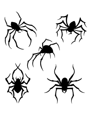 Scary Spider Silhouette Clip Art