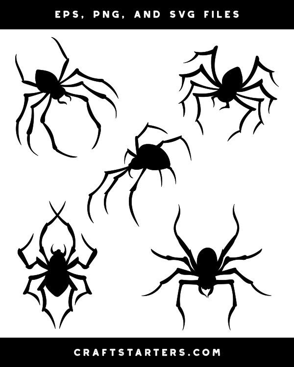 Scary Spider Silhouette Clip Art
