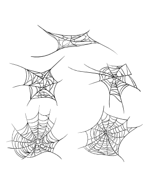 Scary Spider Web Silhouette Clip Art