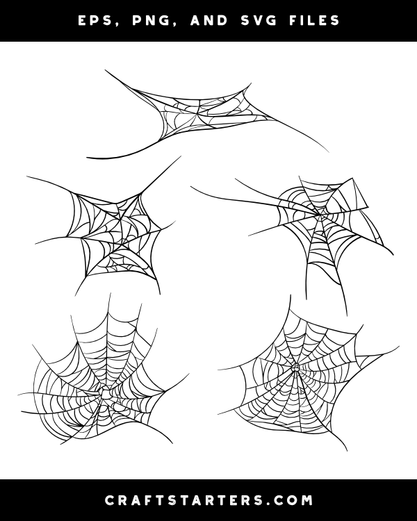 Scary Spider Web Silhouette Clip Art