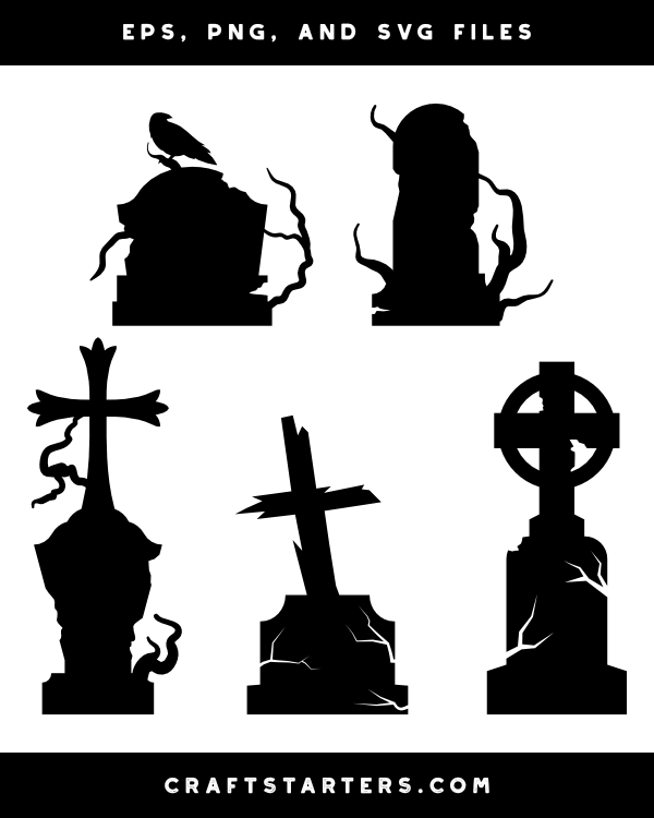 Rip Tombstone Silhouette Clip Art