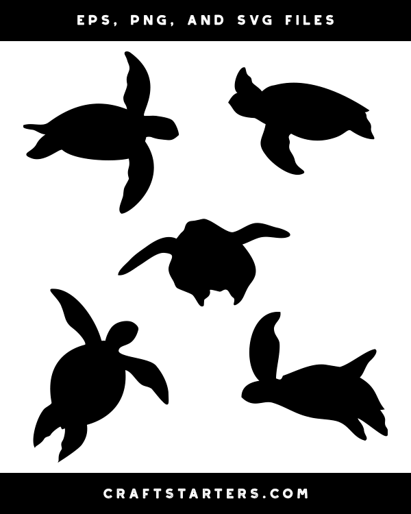 Sea Turtle Silhouette Clip Art