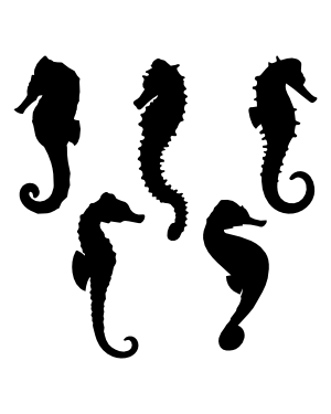 Seahorse Silhouette Clip Art