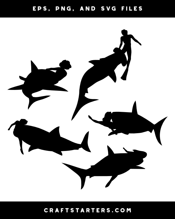 Shark Attack Silhouette Clip Art