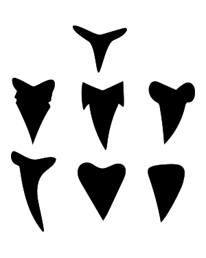 Shark Tooth Silhouette Clip Art