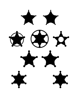 Sheriff Star Silhouette Clip Art