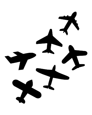 Simple Airplane Silhouette Clip Art