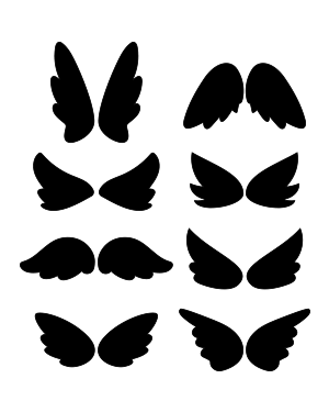 Simple Angel Wings Silhouette Clip Art