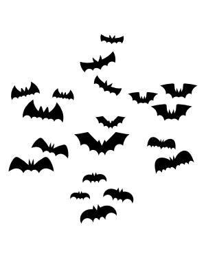 Simple Bats Silhouette Clip Art