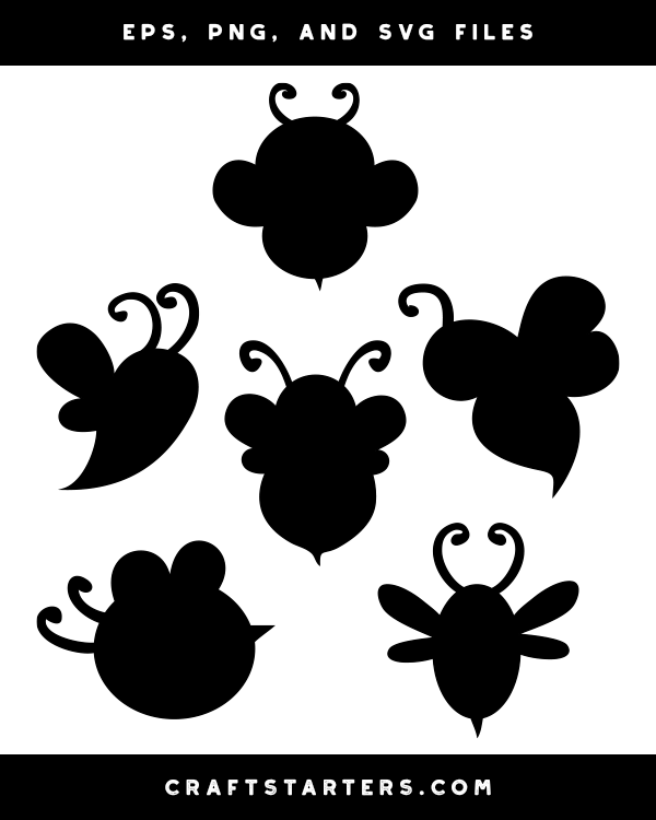 Download Simple Bee Silhouette Clip Art