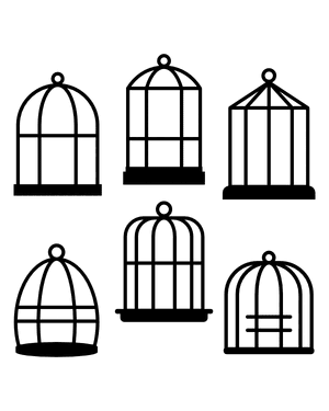 Simple Bird Cage Silhouette Clip Art