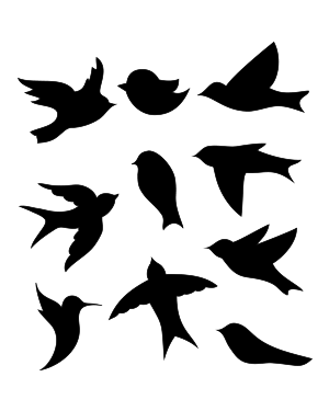 Simple Bird Silhouette Clip Art
