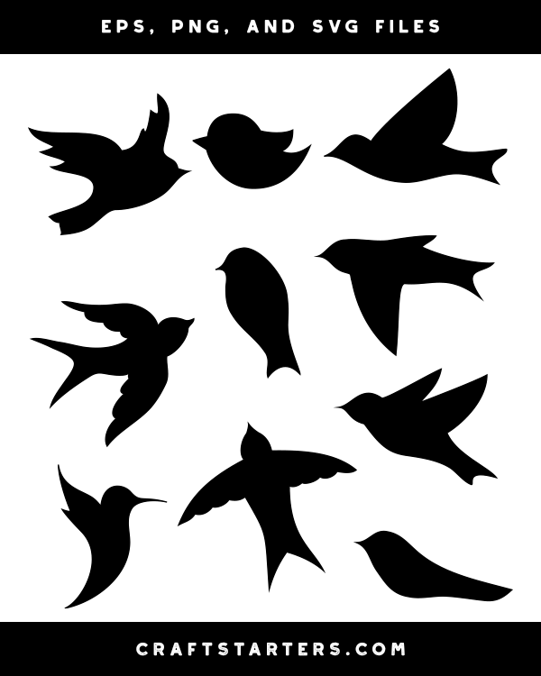 Simple Bird Silhouette Clip Art
