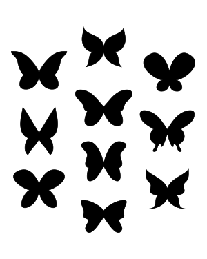 Simple Butterfly Silhouette Clip Art