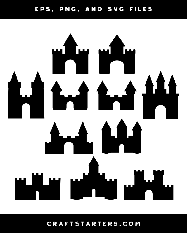 Simple Castle Silhouette Clip Art