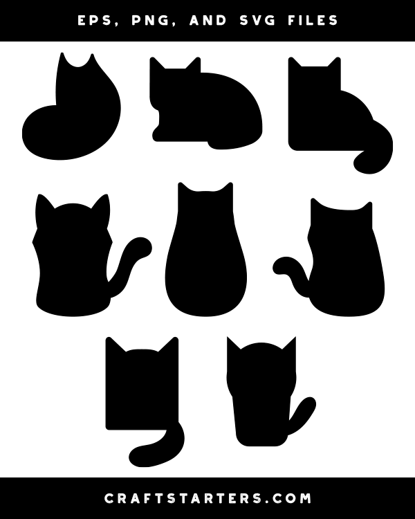 Simple Cat Silhouette Clip Art