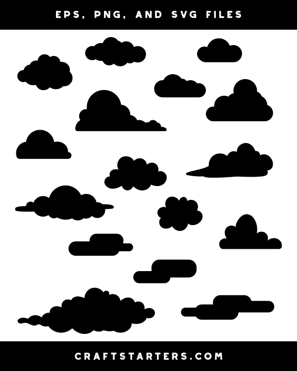 Simple Cloud Silhouette Clip Art