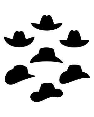 Simple Cowboy Hat Silhouette Clip Art