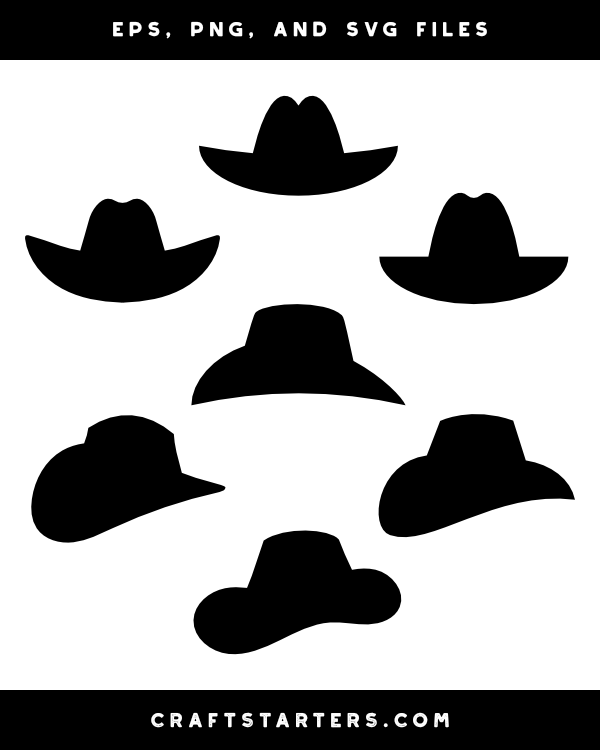 Cowboy Hat Svg Bundle, Cowboy Sheriff Hat Svg, Cowboy Hat Outline Svg ...