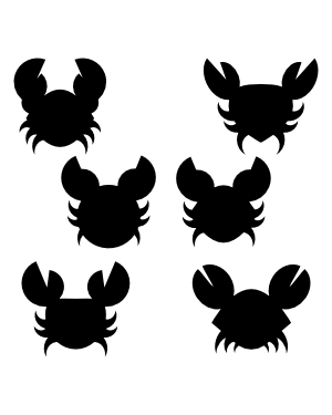 Simple Crab Silhouette Clip Art