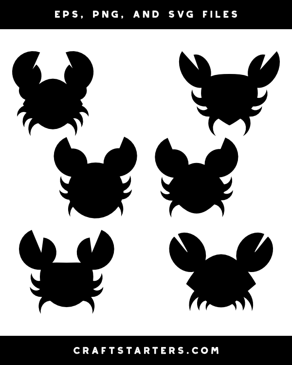 Simple Crab Silhouette Clip Art