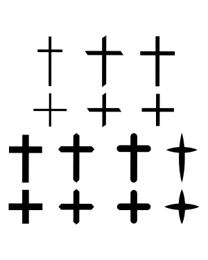 Simple Cross Silhouette Clip Art