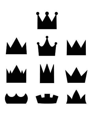 Simple Crown Silhouette Clip Art