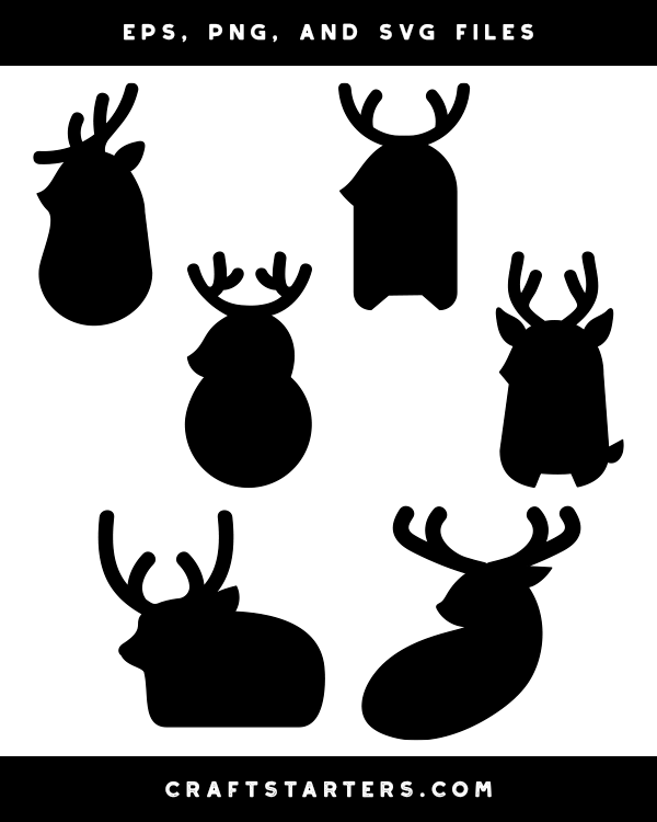 Simple Deer Silhouette Clip Art