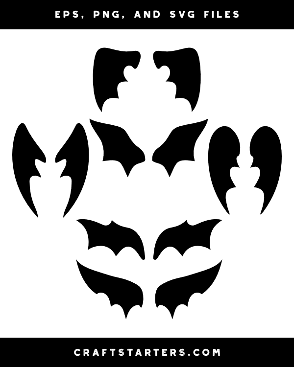 Simple Devil Wings Silhouette Clip Art