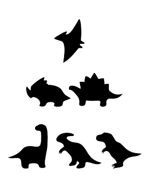 Simple Dinosaur Silhouette Clip Art