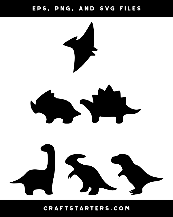 Simple Dinosaur Silhouette Clip Art