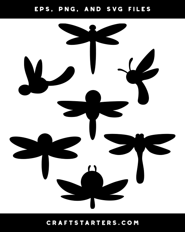 Download Simple Dragonfly Silhouette Clip Art