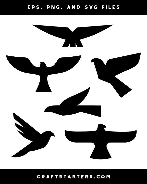 Simple Eagle Silhouette Clip Art