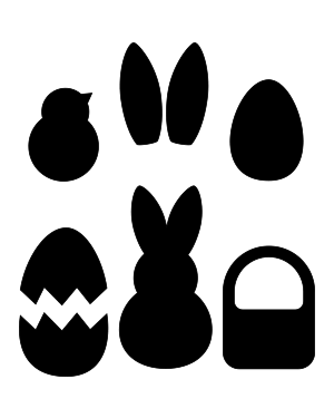 Simple Easter Silhouette Clip Art