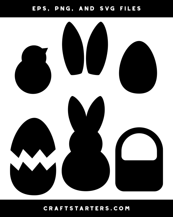 Simple Easter Silhouette Clip Art