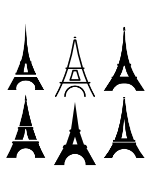 Simple Eiffel Tower Silhouette Clip Art